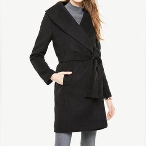 Ann Taylor Black Wrap Coat